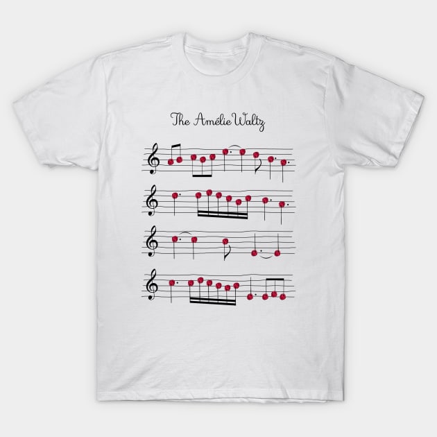 The Amelie's Waltz raspberries movie fan art T-Shirt by Rozbud